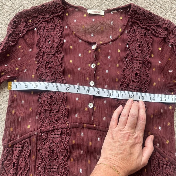 Sundance Boho Gold Flecked Sheer Over Dress - Picture 6 of 13